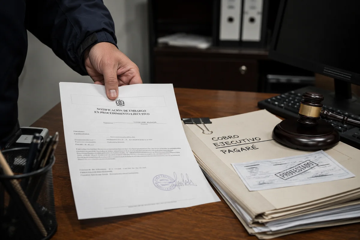 Notificación de embargo en cobro ejecutivo de pagaré en Chile por Schneider Abogados