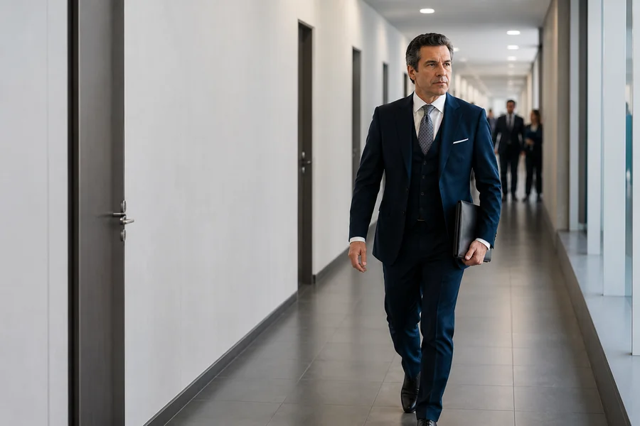 Pasillo de un tribunal penal chileno